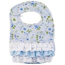 BLUE RUFFLE BIB